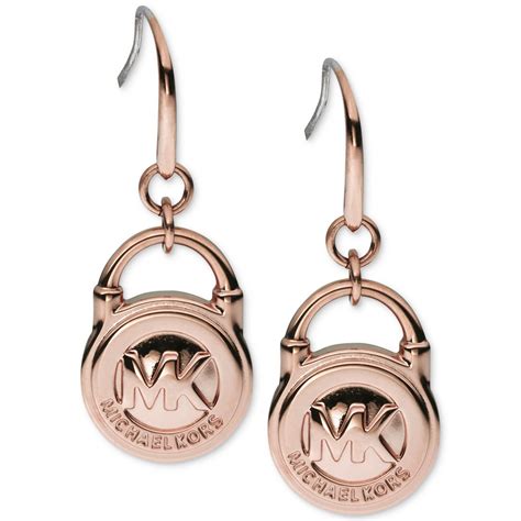 michael kors lock earrings|michael kors earrings for women.